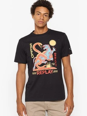 T-shirt z nadrukiem Replay