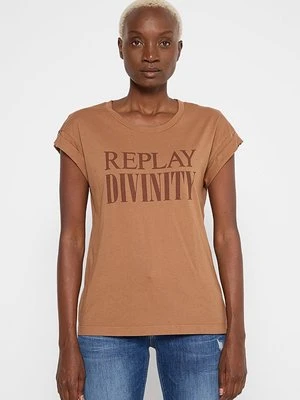 T-shirt z nadrukiem Replay