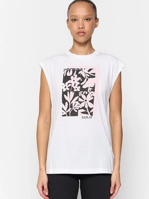 T-shirt z nadrukiem Replay