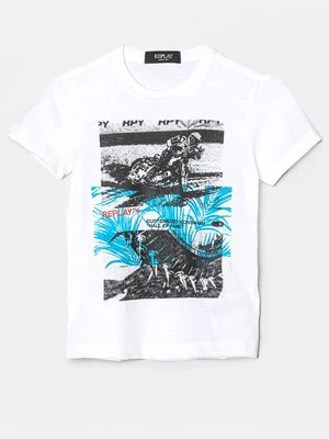 T-shirt z nadrukiem Replay