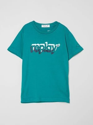 T-shirt z nadrukiem Replay