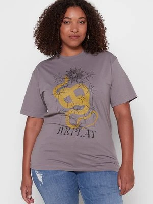 T-shirt z nadrukiem Replay