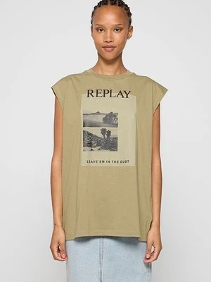 T-shirt z nadrukiem Replay