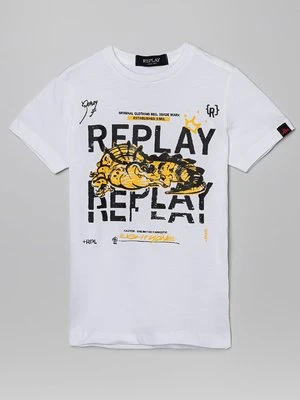 T-shirt z nadrukiem Replay