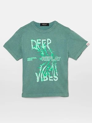 T-shirt z nadrukiem Replay