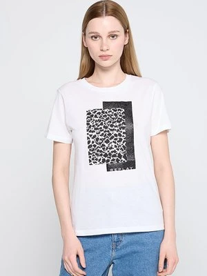 T-shirt z nadrukiem Replay