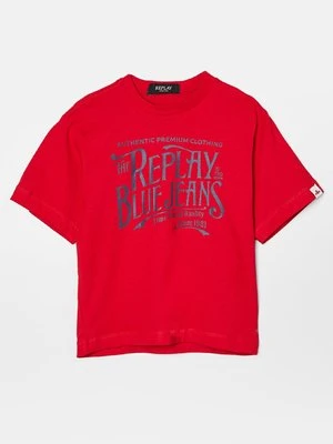 T-shirt z nadrukiem Replay