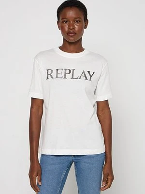 T-shirt z nadrukiem Replay