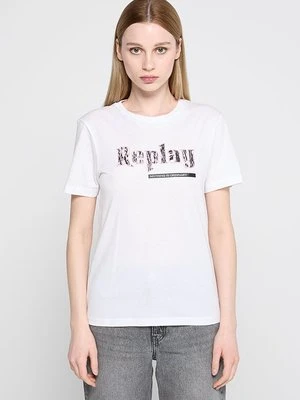 T-shirt z nadrukiem Replay