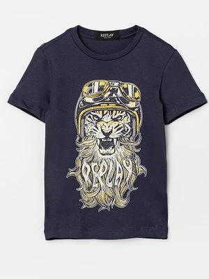 T-shirt z nadrukiem Replay