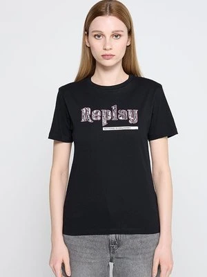T-shirt z nadrukiem Replay