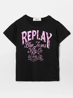 T-shirt z nadrukiem Replay