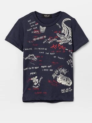 T-shirt z nadrukiem Replay