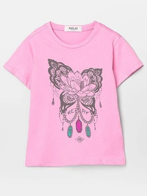 T-shirt z nadrukiem Replay