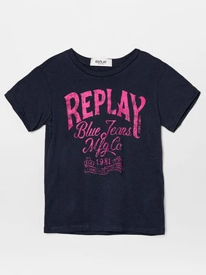 T-shirt z nadrukiem Replay