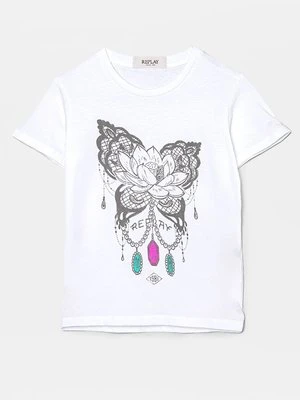T-shirt z nadrukiem Replay