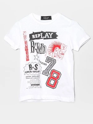 T-shirt z nadrukiem Replay