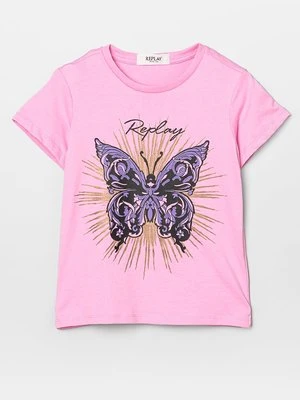 T-shirt z nadrukiem Replay