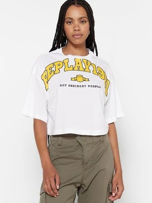 T-shirt z nadrukiem Replay