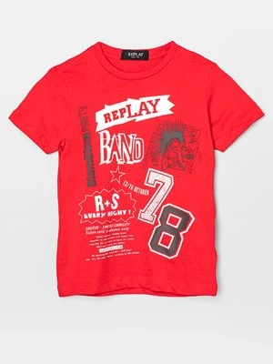 T-shirt z nadrukiem Replay