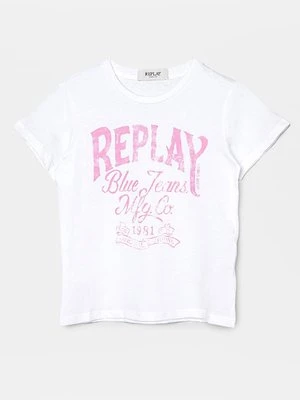 T-shirt z nadrukiem Replay