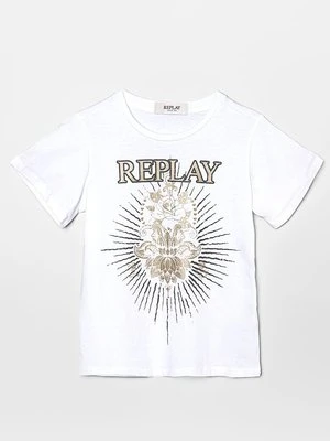 T-shirt z nadrukiem Replay