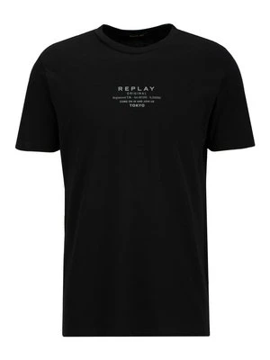 Zdjęcie produktu T-shirt z nadrukiem Replay czarny