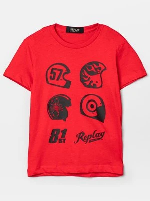 T-shirt z nadrukiem Replay