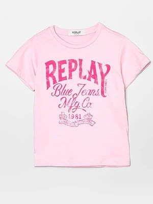 T-shirt z nadrukiem Replay