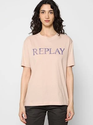 T-shirt z nadrukiem Replay