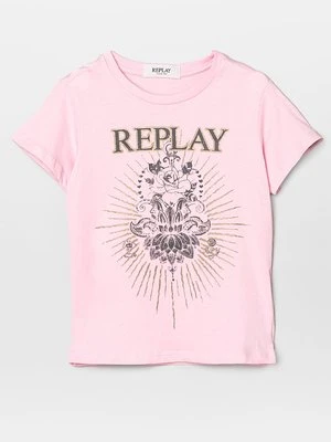 T-shirt z nadrukiem Replay