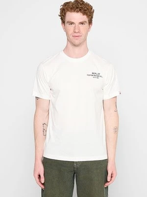 Zdjęcie produktu T-shirt z nadrukiem Replay biały