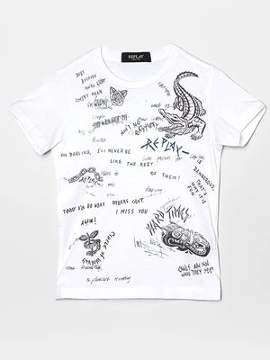 T-shirt z nadrukiem Replay