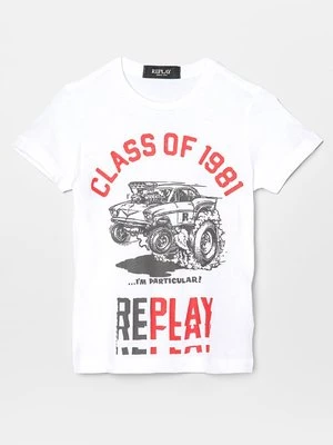 T-shirt z nadrukiem Replay