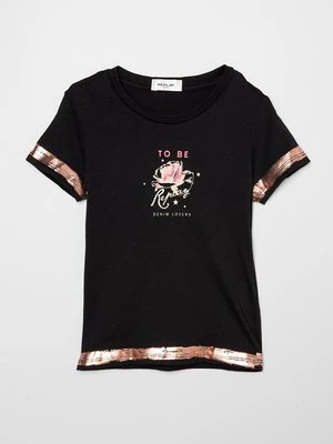 T-shirt z nadrukiem Replay