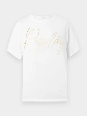 Zdjęcie produktu T-shirt z nadrukiem Replay biały