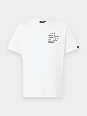 Zdjęcie produktu T-shirt z nadrukiem Replay biały