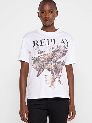 T-shirt z nadrukiem Replay