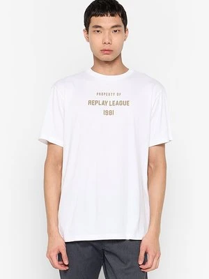 Zdjęcie produktu T-shirt z nadrukiem Replay biały