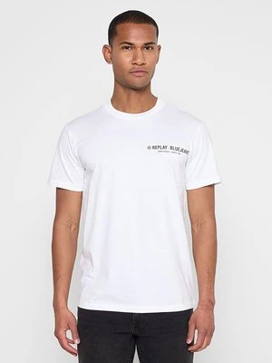 Zdjęcie produktu T-shirt z nadrukiem Replay biały