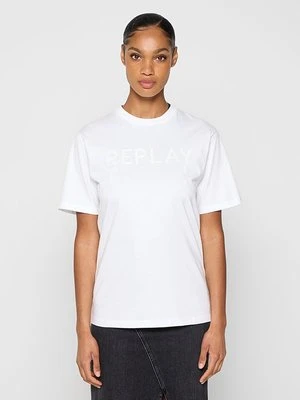 Zdjęcie produktu T-shirt z nadrukiem Replay biały