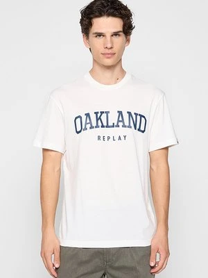 Zdjęcie produktu T-shirt z nadrukiem Replay biały