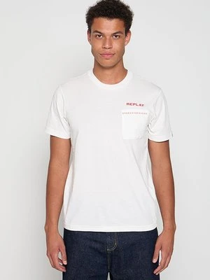 Zdjęcie produktu T-shirt z nadrukiem Replay biały