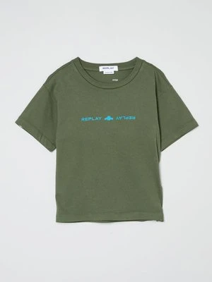 T-shirt z nadrukiem Replay
