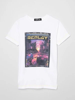 T-shirt z nadrukiem Replay