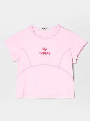 T-shirt z nadrukiem Replay