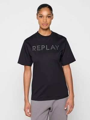 Zdjęcie produktu T-shirt z nadrukiem Replay czarny