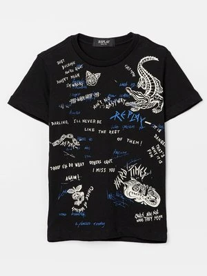 T-shirt z nadrukiem Replay