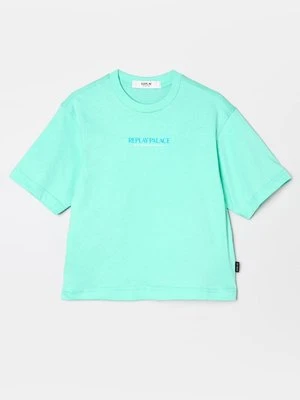 T-shirt z nadrukiem Replay