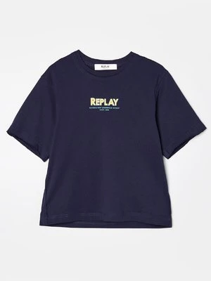 T-shirt z nadrukiem Replay